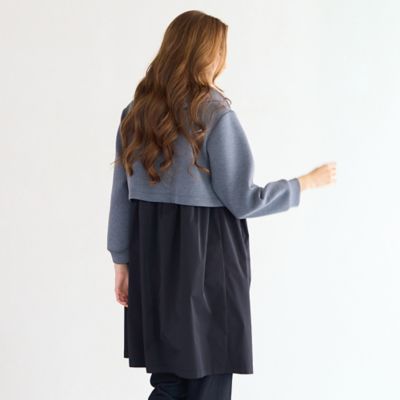 ダンボール×タフタ切り替えコート（73075561） | Liliane