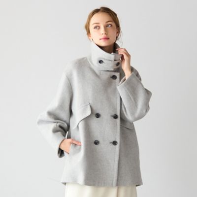 ＜Liliane Burty Eclat (Women/小さいサイズ) ＞コクーンスリーブミドルコート（７３０８１６６１）