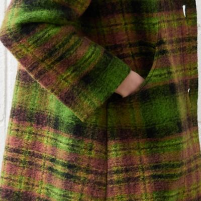 S・Mサイズ】イタリア製素材スライバーチェックコート