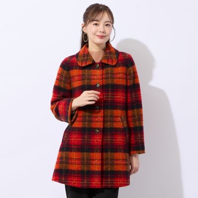 イタリア製素材スライバーチェックコート（73086521