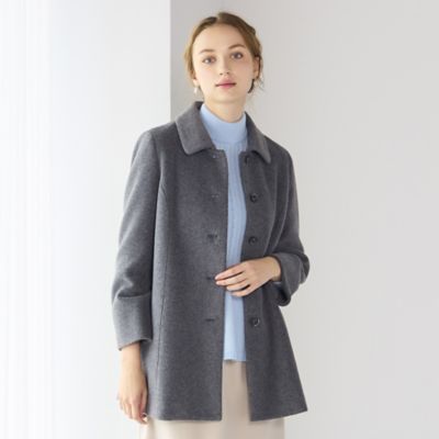 未使用✨mishrea（ミシュレア）　着痩せコート　はなゆん LL グレー 楽天市場】カシミヤ混 [Merfirge] スタンドカラーコート 2WAY カシミア