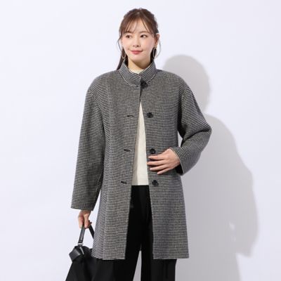 【新品】定価128,700円　レリアン　リバーコート　ブラウン　チェック　13＋ 千鳥リバーコート（73086591） | Liliane Burty Eclat (Women