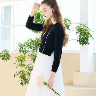 【Ｓ・Ｍサイズ】ニット×裾布帛ワンピ　アンサンブル（７３０９２５０１）