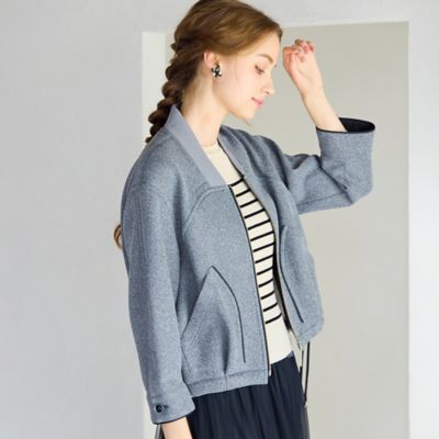 ＜Liliane Burty Eclat (Women/小さいサイズ) ＞シアーニットダンボールブルゾン（７３１０５５６１）