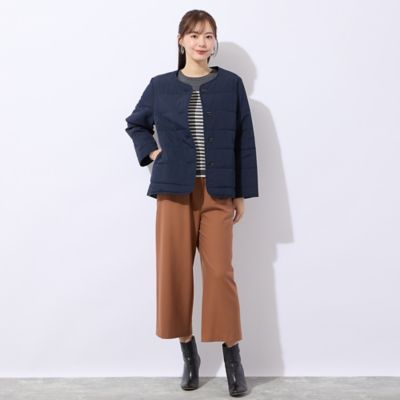 中綿ノーカラージャケット（73106505） | Liliane Burty Eclat