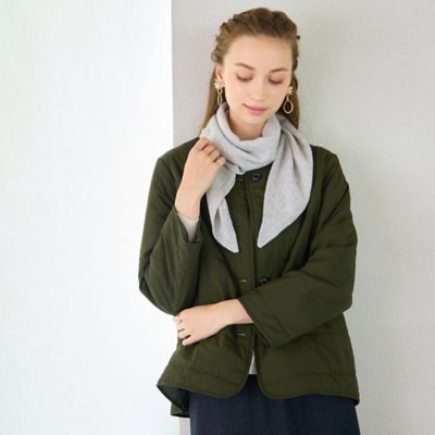 中綿ノーカラージャケット（73106505） | Liliane Burty Eclat