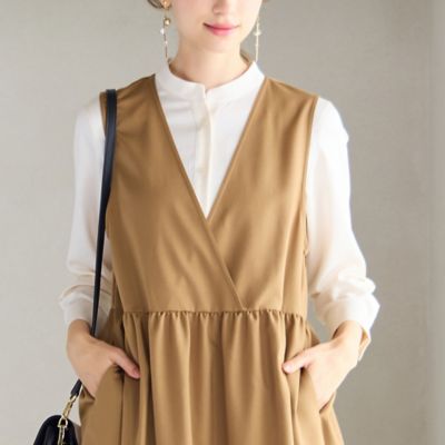 洗える・接触冷感】カシュクールジャンパードレス（73115551