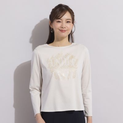 ＜Liliane Burty Eclat (Women/小さいサイズ) ＞【Ｓ・Ｍサイズ】ロイヤルクール　発泡プリントＴシャツ（７３１２２４０２）