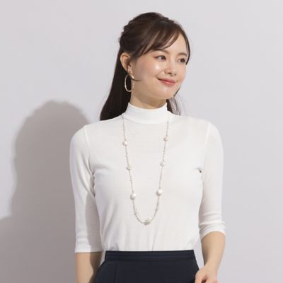 【Ｓ・Ｍサイズ】ハイネック七分袖Ｔシャツ（７３１２２４５２）