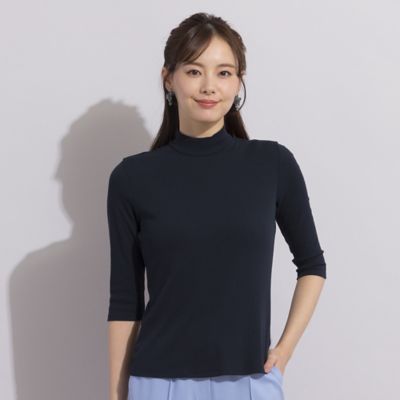 【Ｓ・Ｍサイズ】ハイネック七分袖Ｔシャツ（７３１２２４５２）