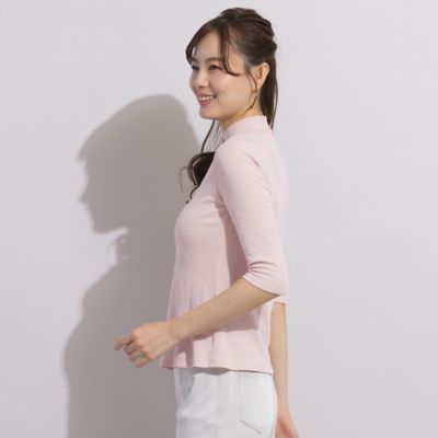 【Ｓ・Ｍサイズ】ハイネック七分袖Ｔシャツ（７３１２２４５２）