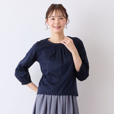 【Ｓ・Ｍサイズ】衿タックプルオーバーＴシャツ（７３１２２５０５）