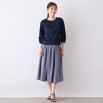【Ｓ・Ｍサイズ】衿タックプルオーバーＴシャツ（７３１２２５０５）