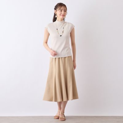 Liliane Burty ECLAT（Sサイズ） / リリアンビューティ エクラ 【S・Mサイズ】ハイネック　フレンチスリーブTシャツ S・Mサイズ】ハイネック フレンチスリーブTシャツ