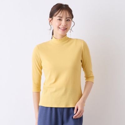 S・Mサイズ】ハイネック 七分袖Tシャツ（73122552