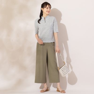 【Ｓ・Ｍサイズ】ジグザグジャカード　ボタン付きＴシャツ（７３１２３４２５）