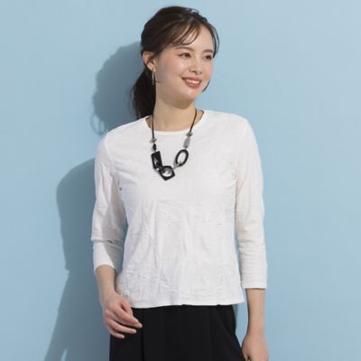 ＜Liliane Burty Eclat (Women/小さいサイズ) ＞【Ｓ・Ｍサイズ】リングジャカード　プルオーバーＴシャツ［アンサンブル可］（７３１２３４５２）