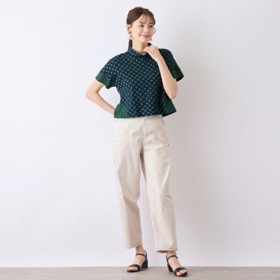 【Ｓ・Ｍサイズ】ウォッシャブル天竺ドット×ボーダーＴシャツ（７３１２３５２５）