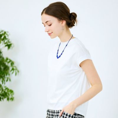 【Ｓ・Ｍサイズ】綿天竺×フライス　フレンチスリーブＴシャツ（７３１２３５２６）