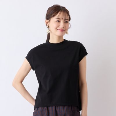 【Ｓ・Ｍサイズ】綿天竺×フライス　フレンチスリーブＴシャツ（７３１２３５２６）