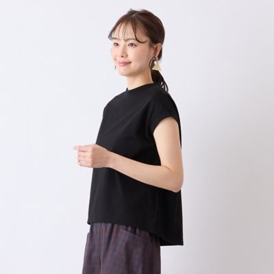 【Ｓ・Ｍサイズ】綿天竺×フライス　フレンチスリーブＴシャツ（７３１２３５２６）