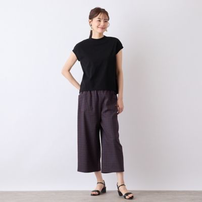 【Ｓ・Ｍサイズ】綿天竺×フライス　フレンチスリーブＴシャツ（７３１２３５２６）