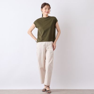 【Ｓ・Ｍサイズ】綿天竺×フライス　フレンチスリーブＴシャツ（７３１２３５２６）