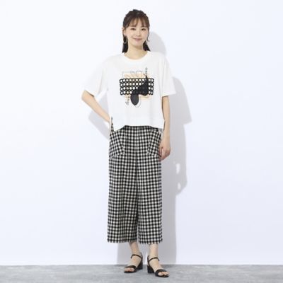 【Ｓ・Ｍサイズ】プリント＋レースデザインＴシャツ（７３１２３５２７）