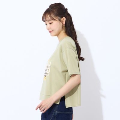 【Ｓ・Ｍサイズ】プリント＋レースデザインＴシャツ（７３１２３５２７）