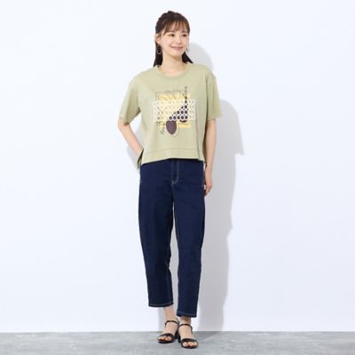 【Ｓ・Ｍサイズ】プリント＋レースデザインＴシャツ（７３１２３５２７）
