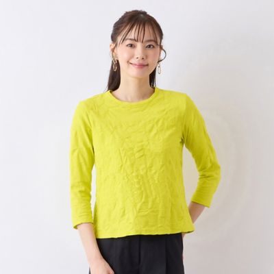【アンサンブル対応／Ｓ・Ｍサイズ】ウォッシャブル綿ジャカードＴシャツ（７３１２３５５１）