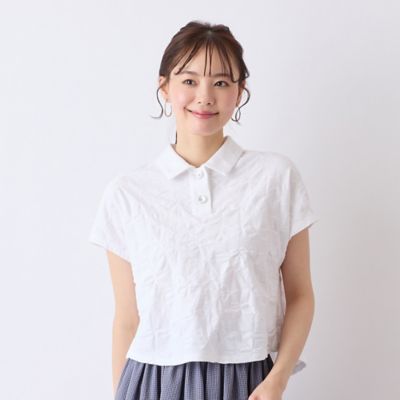 【Ｓ・Ｍサイズ】ウォッシャブル綿ジャカードＴシャツ（７３１２３５５２）