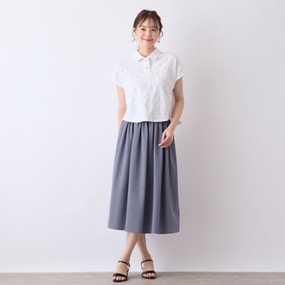 【Ｓ・Ｍサイズ】ウォッシャブル綿ジャカードＴシャツ（７３１２３５５２）