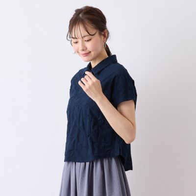 【Ｓ・Ｍサイズ】ウォッシャブル綿ジャカードＴシャツ（７３１２３５５２）