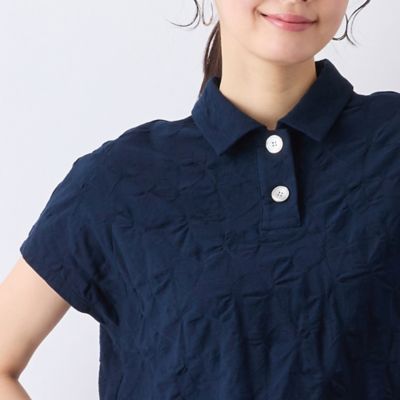 【Ｓ・Ｍサイズ】ウォッシャブル綿ジャカードＴシャツ（７３１２３５５２）