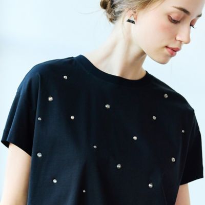 【Ｃｈａｒｍｅ　ｐａｒ　Ｅｃｌａｔ】ジルコンプルオーバーＴシャツ（７３１２３５６１）