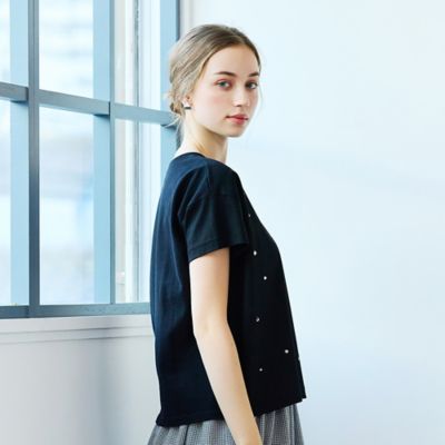 【Ｃｈａｒｍｅ　ｐａｒ　Ｅｃｌａｔ】ジルコンプルオーバーＴシャツ（７３１２３５６１）