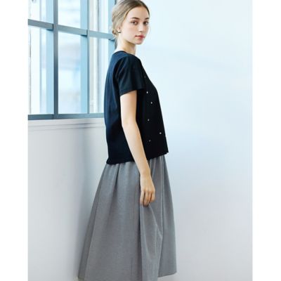 【Ｃｈａｒｍｅ　ｐａｒ　Ｅｃｌａｔ】ジルコンプルオーバーＴシャツ（７３１２３５６１）