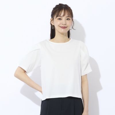 【Ｃｈａｒｍｅ　ｐａｒ　Ｅｃｌａｔ】袖タック　プルオーバーＴシャツ（７３１２３５６２）