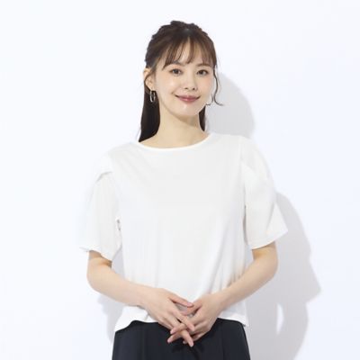 【Ｃｈａｒｍｅ　ｐａｒ　Ｅｃｌａｔ】袖タック　プルオーバーＴシャツ（７３１２３５６２）