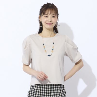 【Ｃｈａｒｍｅ　ｐａｒ　Ｅｃｌａｔ】袖タック　プルオーバーＴシャツ（７３１２３５６２）