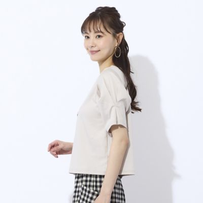 【Ｃｈａｒｍｅ　ｐａｒ　Ｅｃｌａｔ】袖タック　プルオーバーＴシャツ（７３１２３５６２）