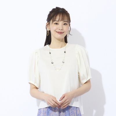 Liliane Burty Eclat (Women/小さいサイズ) /リリアンビューティ エクラ 【Ｃｈａｒｍｅ　ｐａｒ　Ｅｃｌａｔ】袖タックプルオーバーＴシャツ（７３１２３５６６）
