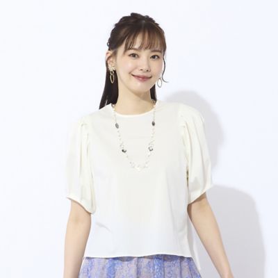 【Charme par Eclat】袖タック　プルオーバーTシャツ Charme par Eclat】袖タックプルオーバーTシャツ｜ジュニアー
