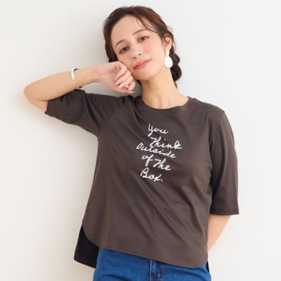 洗える・接触冷感】ロゴメッセージTシャツ（73123651