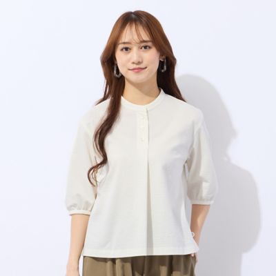 ＜Liliane Burty Eclat (Women/小さいサイズ) ＞【洗える・接触冷感】ストレッチプルオーバーブラウス（７３１２３６５３）