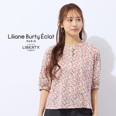 ＜Liliane Burty Eclat (Women/小さいサイズ) ＞【洗える】リバティプリントプルオーバーＴシャツ（７３１２３６５４）