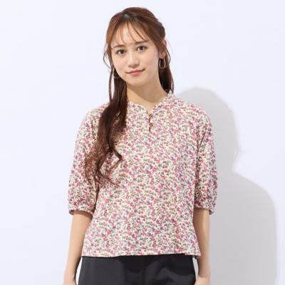 Tシャツ プルオーバー☆リバティ 洗える】リバティプリントプルオーバーTシャツ（73123654