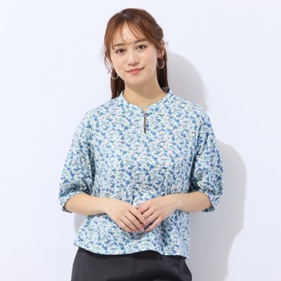 洗える】リバティプリントプルオーバーTシャツ（73123654