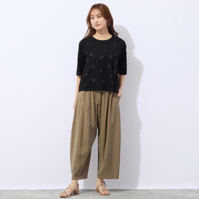 洗える・接触冷感】スパンコール刺繍Tシャツ（73123663